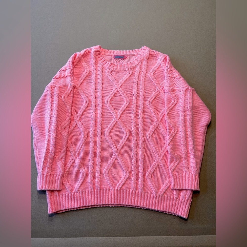 Edikted Pink Cable Knit Sweater. Like new condition, no flaws. Size M/L​